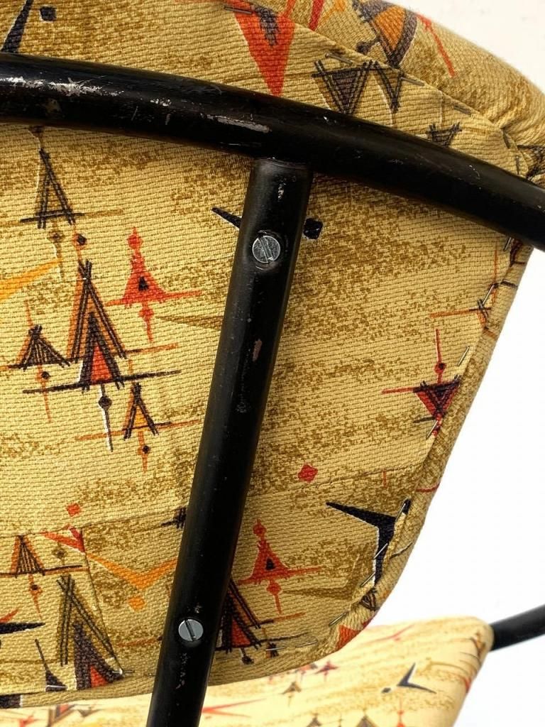 1950's ヴィンテージ アイアンフレーム ラウンジチェア(同型2点有り