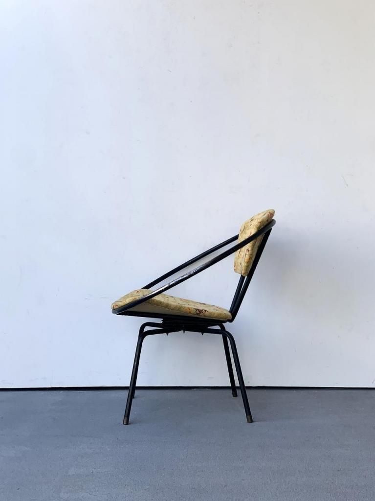 1950's ヴィンテージ アイアンフレーム ラウンジチェア(同型2点有り