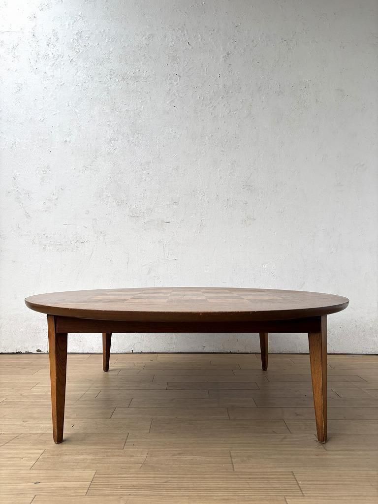 Lane社 アメリカンヴィンテージ コーヒーテーブル 丸1967年製 リペア済み Lane社 アメリカンヴィンテージ コーヒーテーブル 丸1967年製 リペア