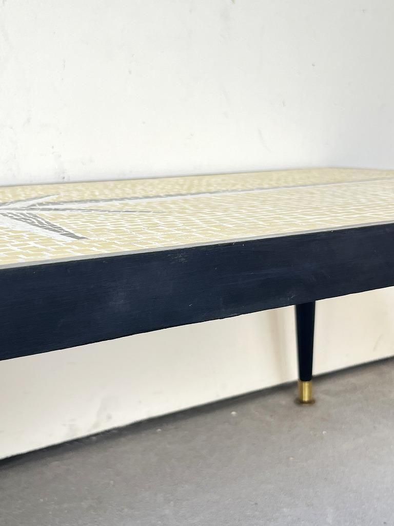 1950's ヴィンテージ タイルトップ ウッド ローテーブル