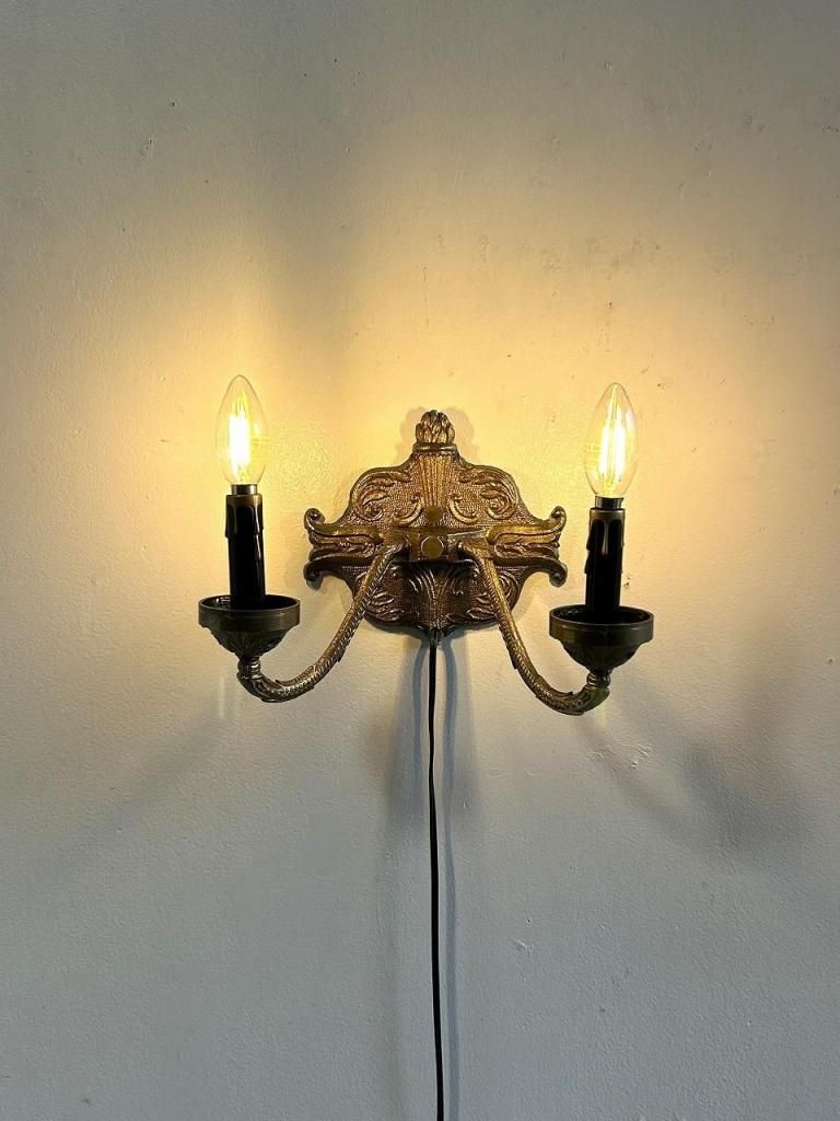 1960's ヴィンテージ スペイン製 2灯 ブラケットランプ - アンティーク