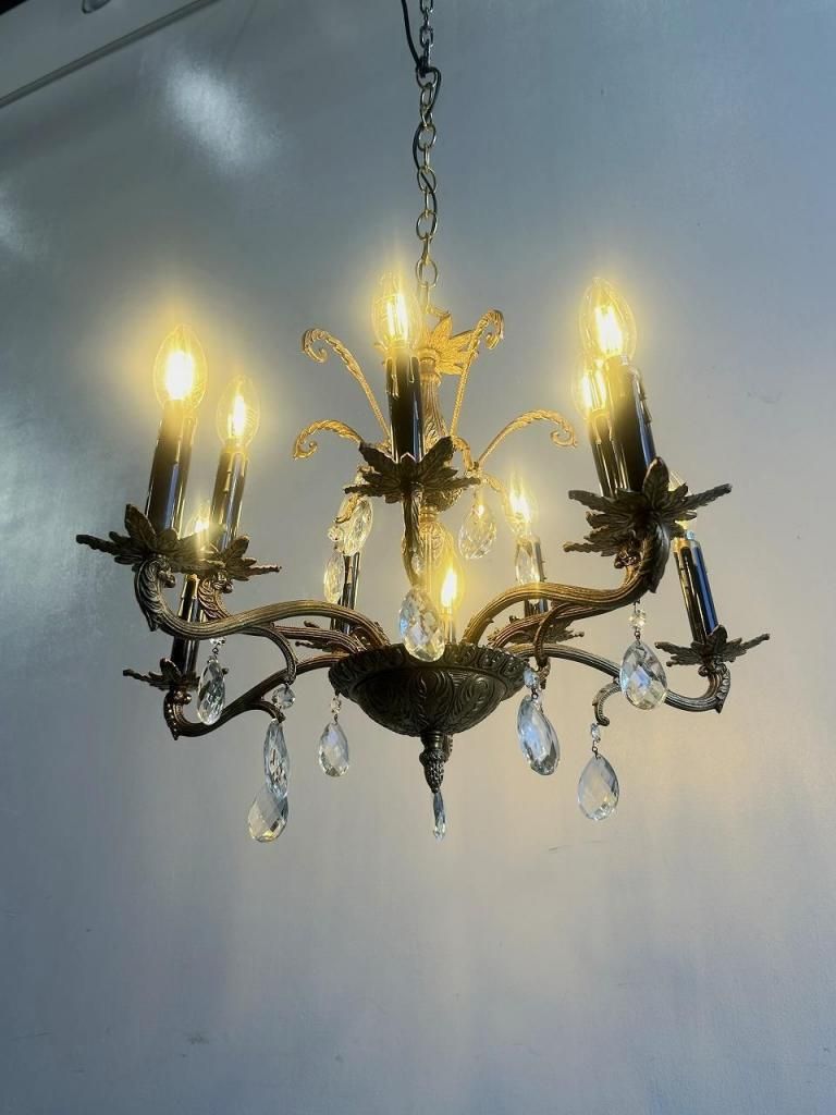 1960's ヴィンテージ スペイン製 10灯 シャンデリア - アンティーク