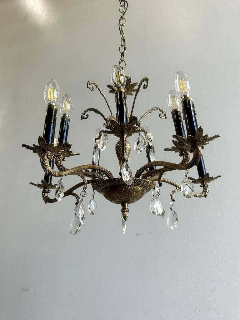 1960's ヴィンテージ スペイン製 10灯 シャンデリア - アンティーク