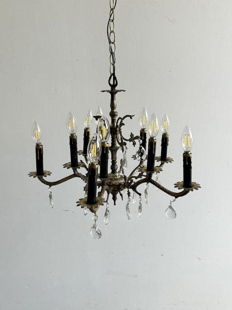 1960's ヴィンテージ スペイン製 10灯 シャンデリア - アンティーク