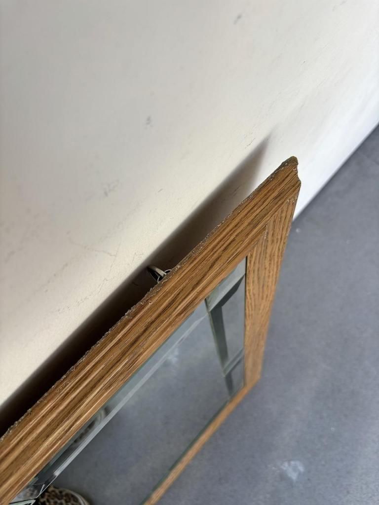 ヴィンテージ ウッドフレーム ウォールミラー (810mm×660mm