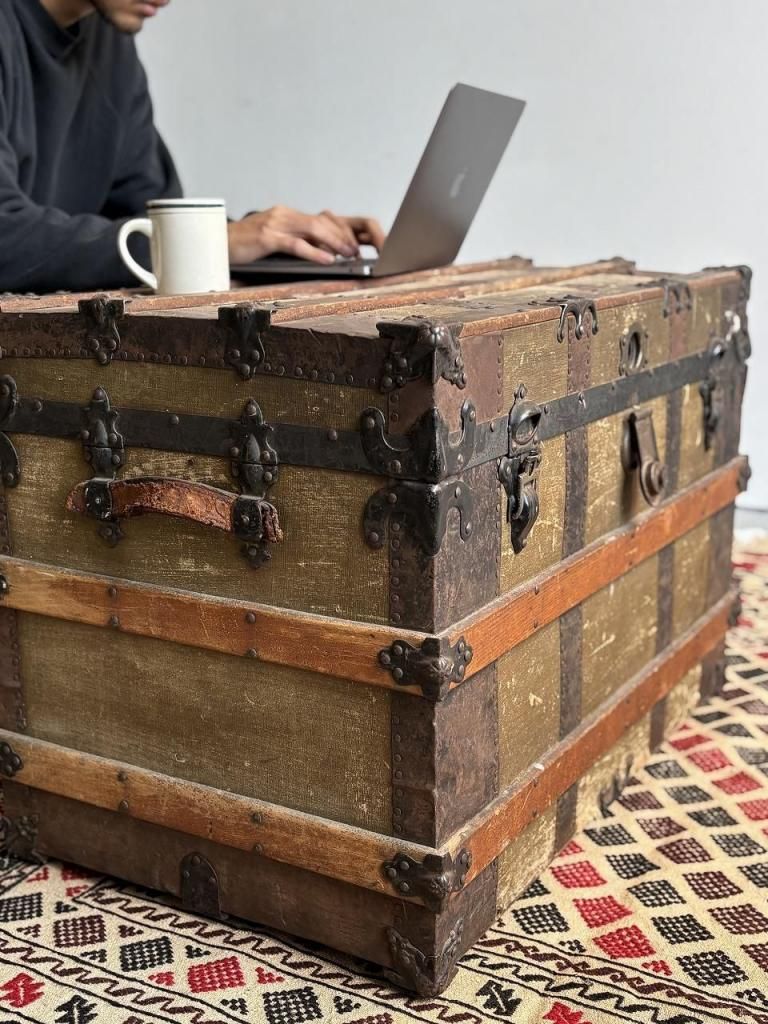 1930-40's ヴィンテージ ウッド トランク - アンティーク、ビンテージ