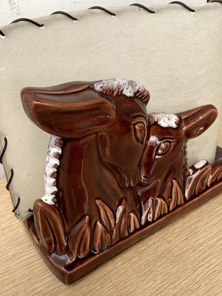 1950's ヴィンテージ ディアモチーフ セラミック TVランプ