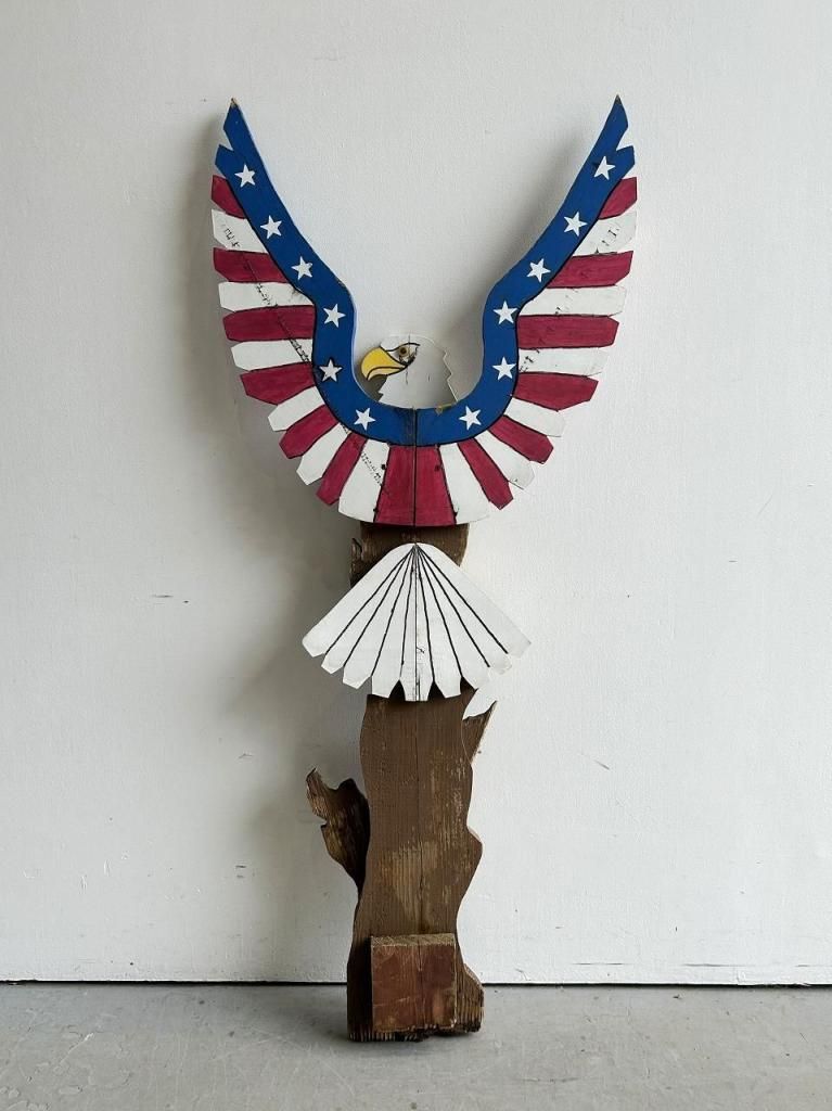 1970's ヴィンテージ イーグルモチーフ ウッド オーナメント