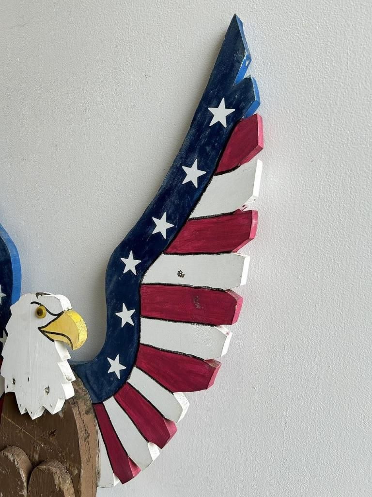 1970's ヴィンテージ イーグルモチーフ ウッド オーナメント