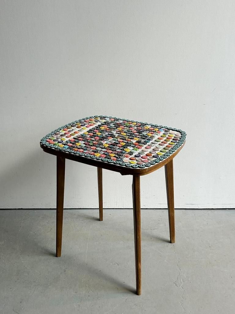 1960-70's ヴィンテージ ボトルキャップ サイドテーブル/コーヒー