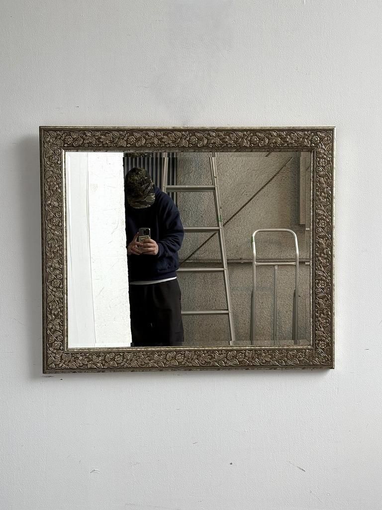 ヴィンテージ リーフモチーフ ウォールミラー (750mm×895mm