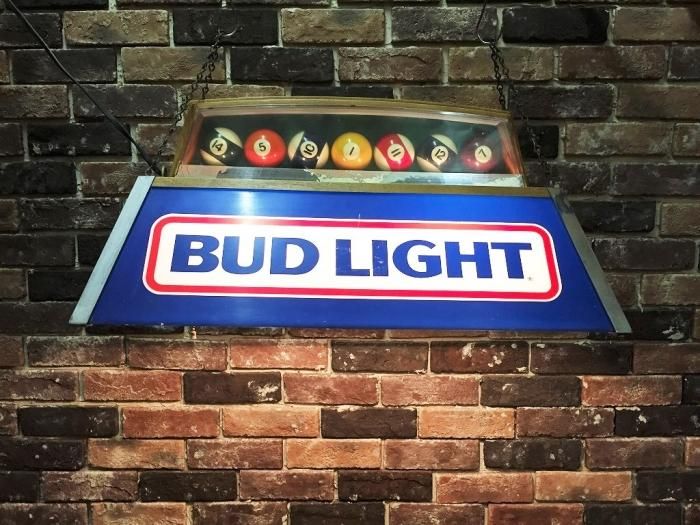 1980's ヴィンテージ BUD LIGHT プールバー ランプ - アンティーク ...