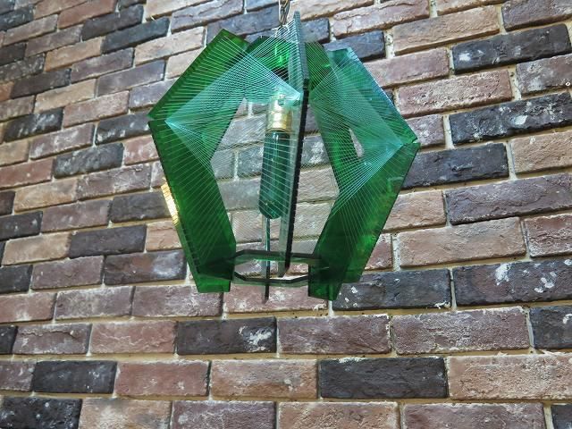 1960-70's ヴィンテージ ストリングス ペンダント ランプ グリーン