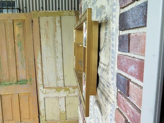 1950-60's ヴィンテージ ゴールドフレーム ウッド シャドーボックス