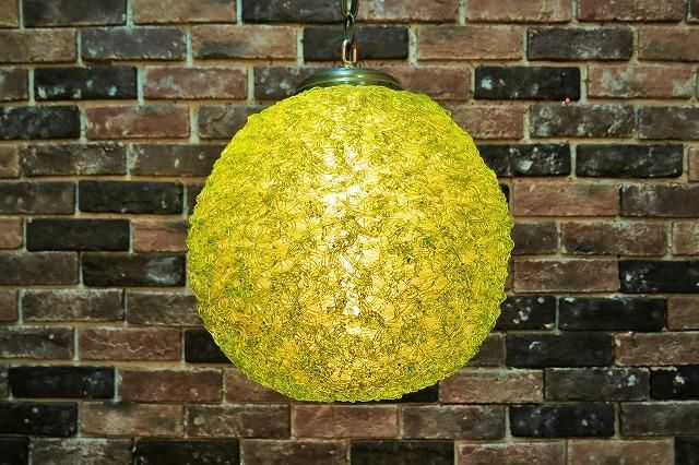 1960's ヴィンテージ スパゲティ ペンダント ランプ グリーン