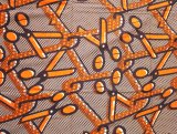 アフリカンワックスプリント (オレンジ、ベージュ) / African wax print