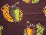 アフリカンワックスプリント (あずき、黄緑、橙) / African wax print