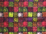 アフリカンワックスプリント (黒、黄、赤) / African wax print