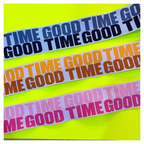 幅広テープ GOOD TIME ロゴ【幅38mm】 - アメリカンアンティーク