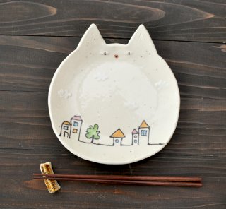 猫モチーフの食器 - 手作り食器の通販｜箸置きやパン皿などオリジナル陶器【716雑貨】