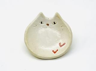 ハンドメイド 猫のイラスト皿 直径約22cm ハンドメイド 猫のイラスト皿 直径約22cm 食器・キッチン用品