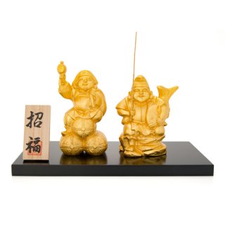 新品 金製 恵比寿 大黒天 福の神像 よしな 2体セット