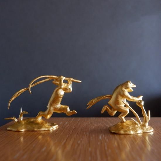 金箔 置物 | 鳥獣戯画 狐 - 金銀箔工芸さくだ ／ 金箔を使用したあぶら