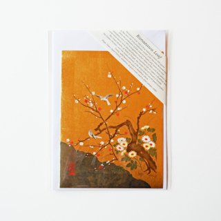 【メール便可】金沢箔 グリーティングカード 「錦花鳥」