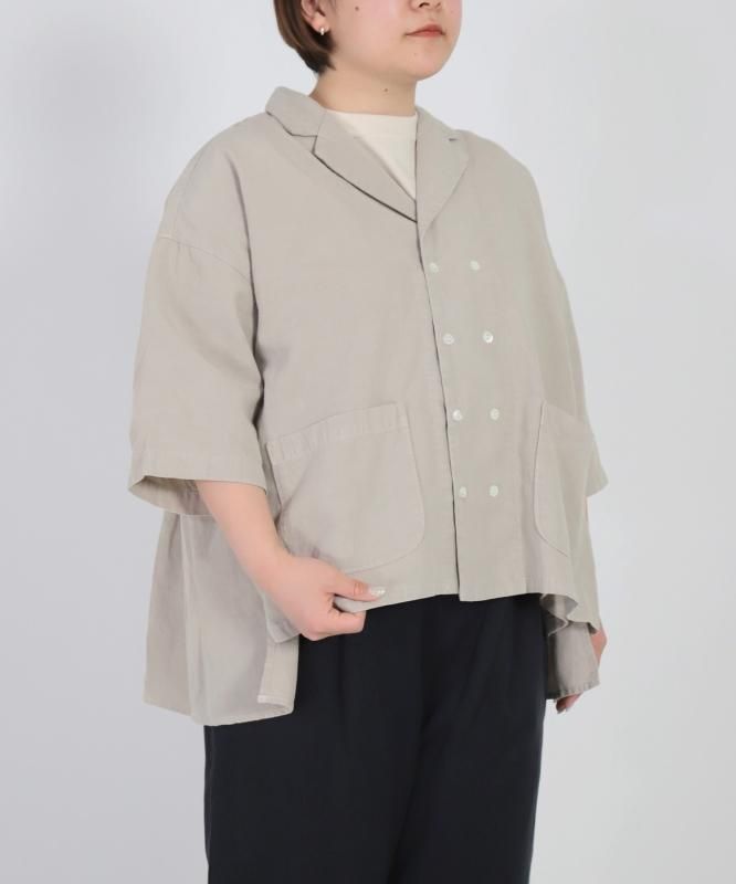 羽織 Brocante ブロカント 綿テンセルストライプ カシュクールローブ