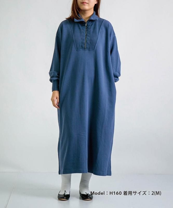 D.M.G / ディーエムジー ] ベーシックコットン裏毛 ハーフジップ