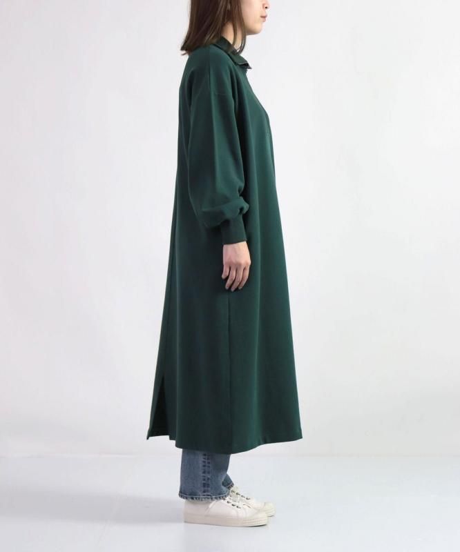 【極美品】Maison Margiela ハーフジップコットンワンピース19ss D.M.G / ディーエムジー ] ベーシックコットン裏毛 ハーフジップ