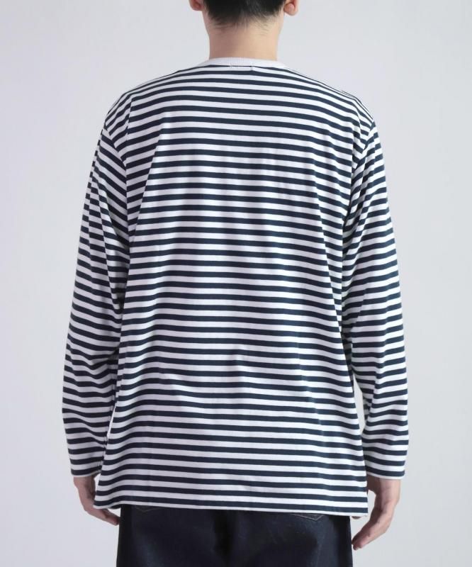 新品 ナナミカ S クールマックスジャージーロングスリーブT nanamica nanamica COOLMAX St. Jersey L/S Tee Black × White 23SP-I