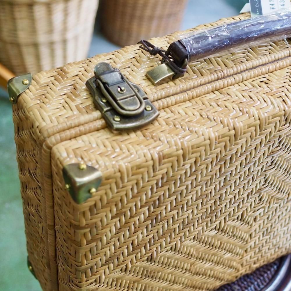 あじろ編みトランクケース（中） - たくみ工芸