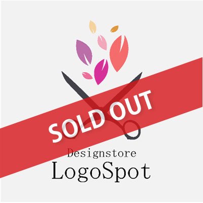 花びらとハサミのロゴマーク ロゴマーク作成 ネイルサロン 美容室 サロン系なら女性系ロゴデザイン販売 Logo Spot ロゴスポット