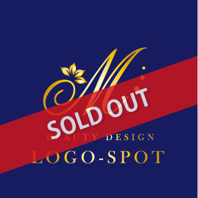アルファベットmサロン蓮の花ロゴマーク ロゴマーク作成 ネイルサロン 美容室 サロン系ならかわいいロゴデザイン販売 Logo Spot ロゴ スポット