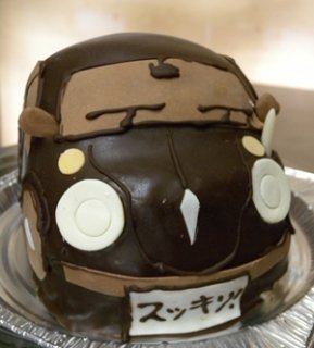 バースデーケーキ/お誕生日ケーキ【チョコレート仕上げ　乗り物立体型】5号〜8号