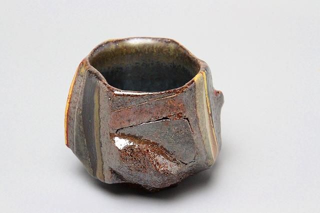 安食 潤 「 塩釉婆沙羅ぐい吞 」 酒器 盃 - レトロ ＆アート空間