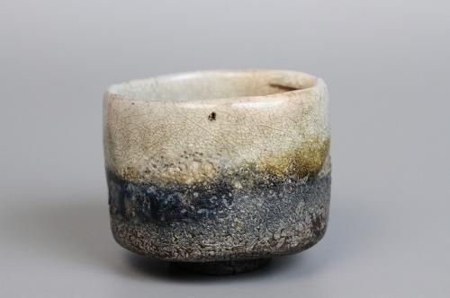 ★新品★大前悟　井戸盃　酒器　共箱入り　※値下げ※ 大前 悟 「 白黒ぐい呑 不二山 」 酒器 盃 - レトロ ＆アート
