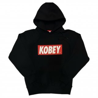 KOBEY RED BOX HOODIE / BLACK