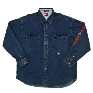 [USED] TOMMY JEANS Ĺµǥ˥ॷ DENIM L/S SHIRT