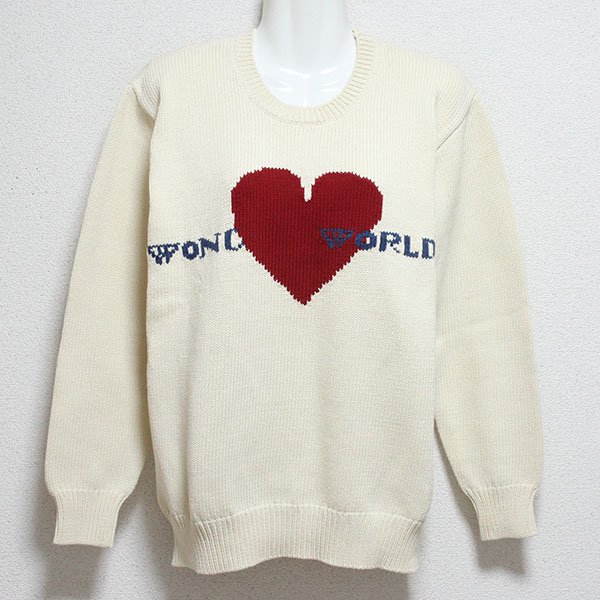 ワンダフルワールド綿のハートのセーター-