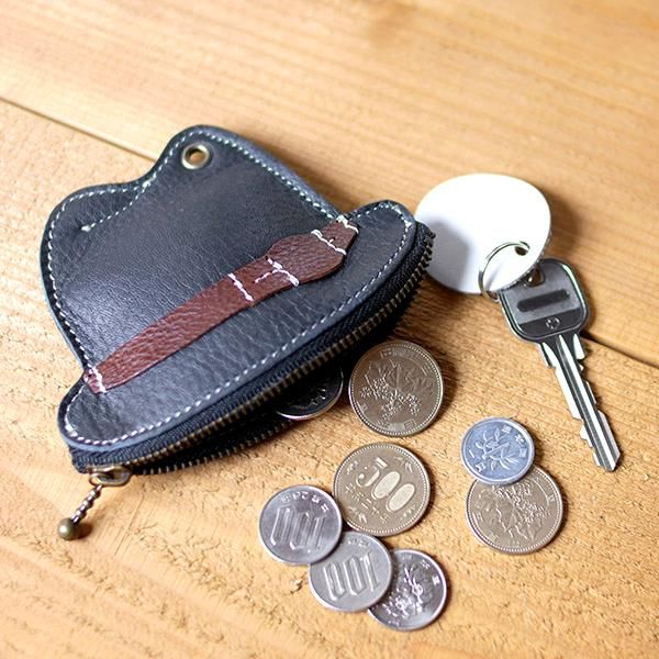 ハットデザインの本革コインケース / myhat (全9色) - mhd