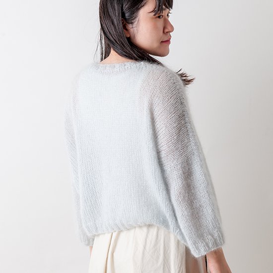 モヘアのシンプルセーター- 編み物キットオンラインショップ・イトコバコ