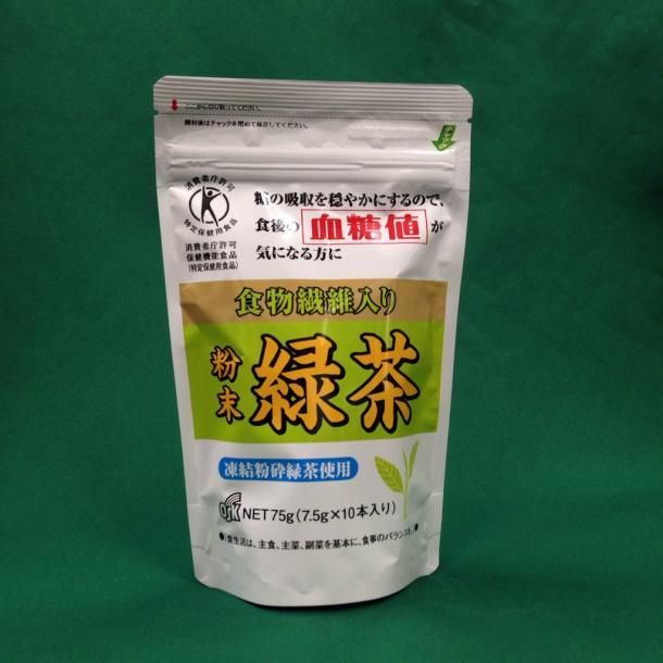 食物繊維入り 粉末緑茶１０ｐ 特定保健用食品 お茶の原寿園