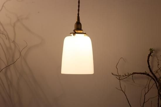 乳白ガラスライトシェード - antiquenara