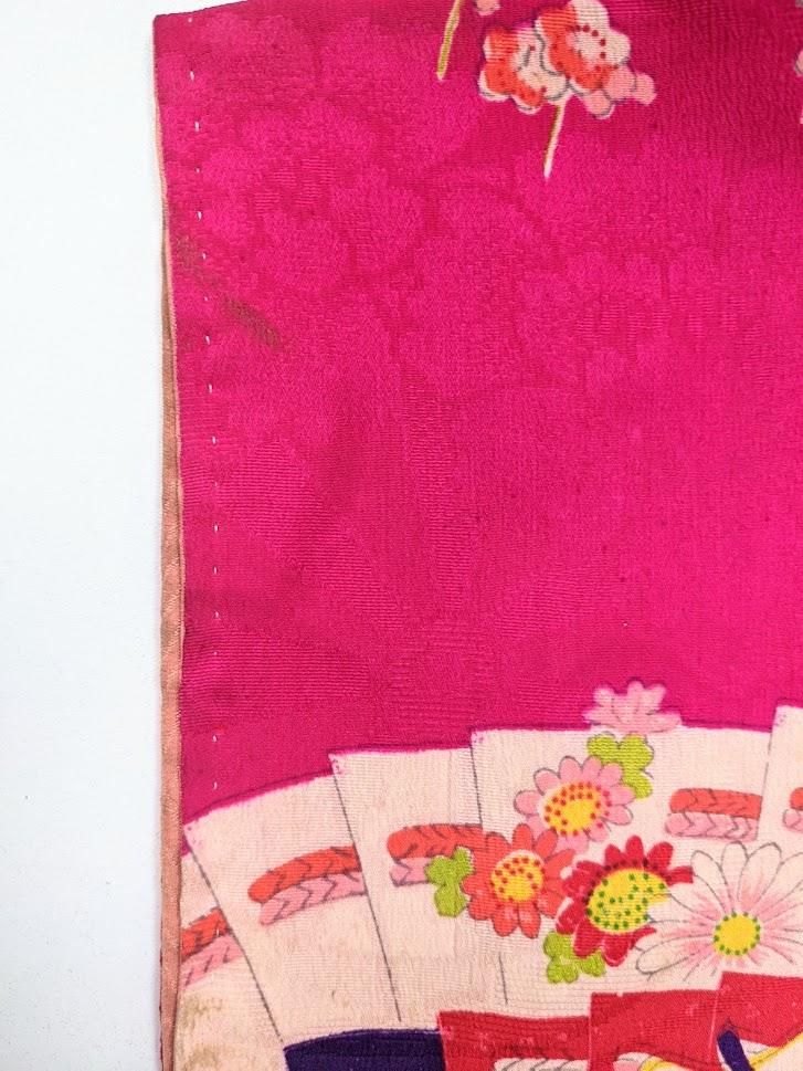 大正ロマン アンティーク着物 女児用七五三 （6.7才用)