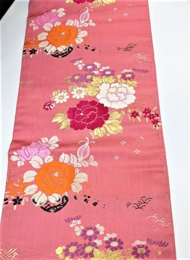 上品なアンティーク名古屋帯 牡丹の花 －着物工房あかりー