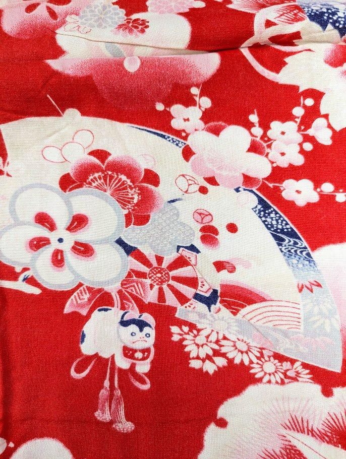 昭和レトロ モスリン お子様着物＆裾除け －着物工房あかりー