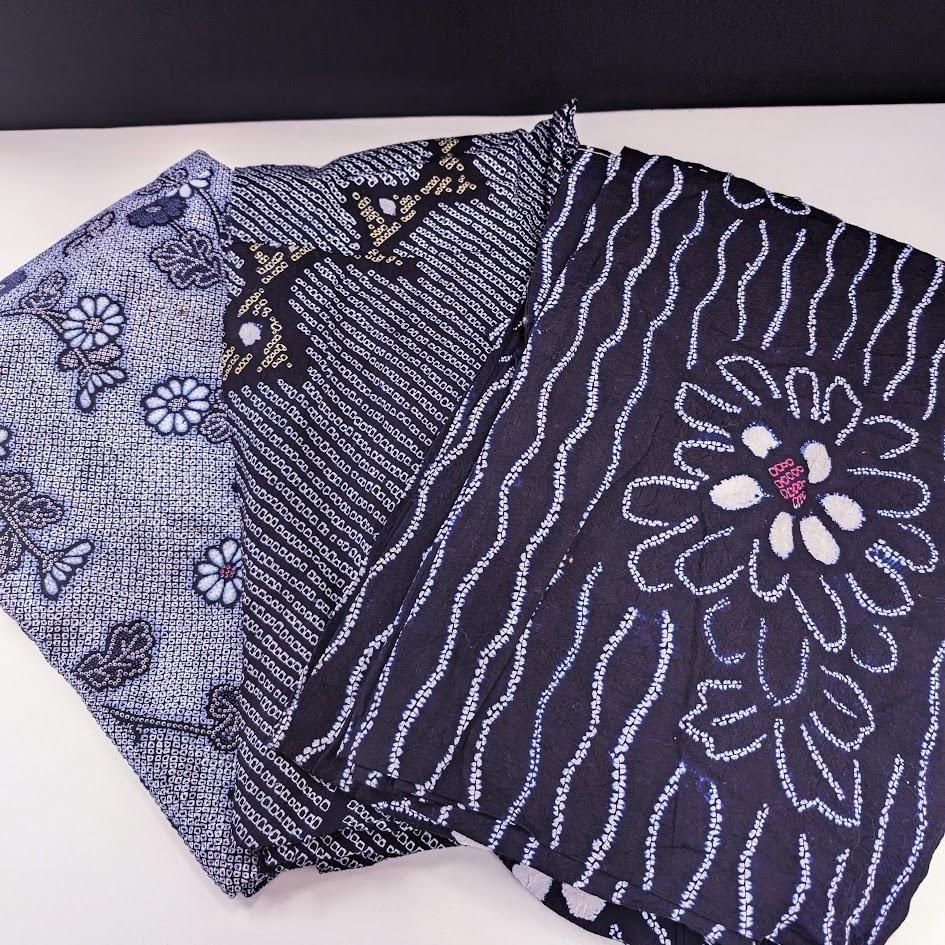 リメイク用　絞り浴衣＆絞風浴衣など　　　3枚セット<img class='new_mark_img2' src='https://img.shop-pro.jp/img/new/icons11.gif' style='border:none;display:inline;margin:0px;padding:0px;width:auto;' />