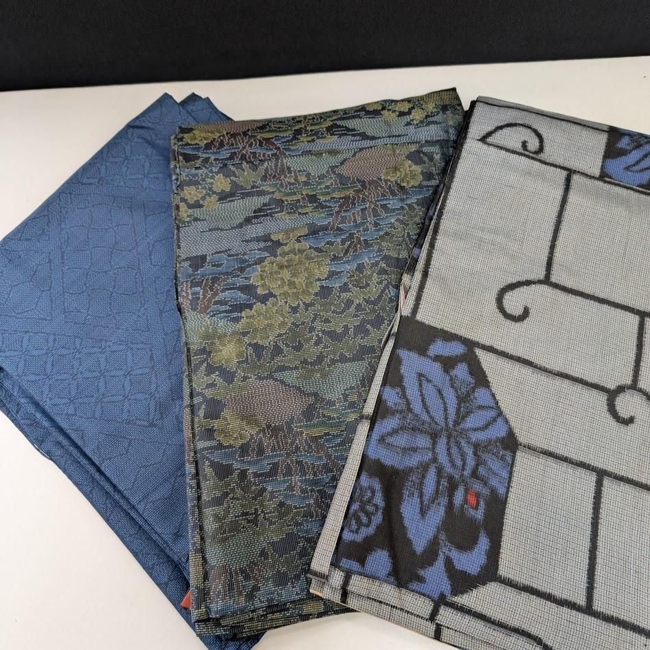 着物リメイク　大島紬リメイク　春色　大島紬コンビ　三点セット　専用 リメイク用 大島紬着物 | 3枚セット - 着物工房あかり